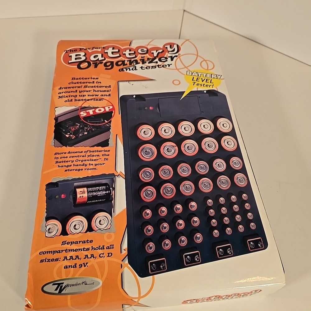 The Perfect Battery Storage Organizer & Battery Tester AAA‎ AA 9V C D